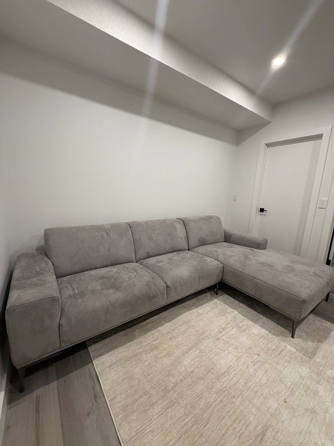 Grey Sectional Sofa with Chaise Lounge