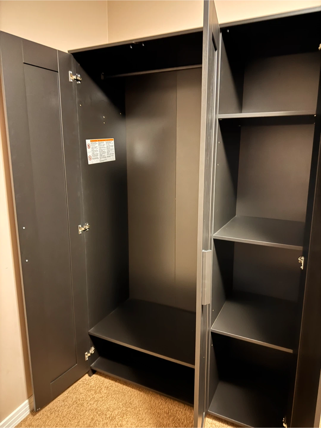 IKEA BRIMNES Wardrobe – Black w/ Mirror - photo 2