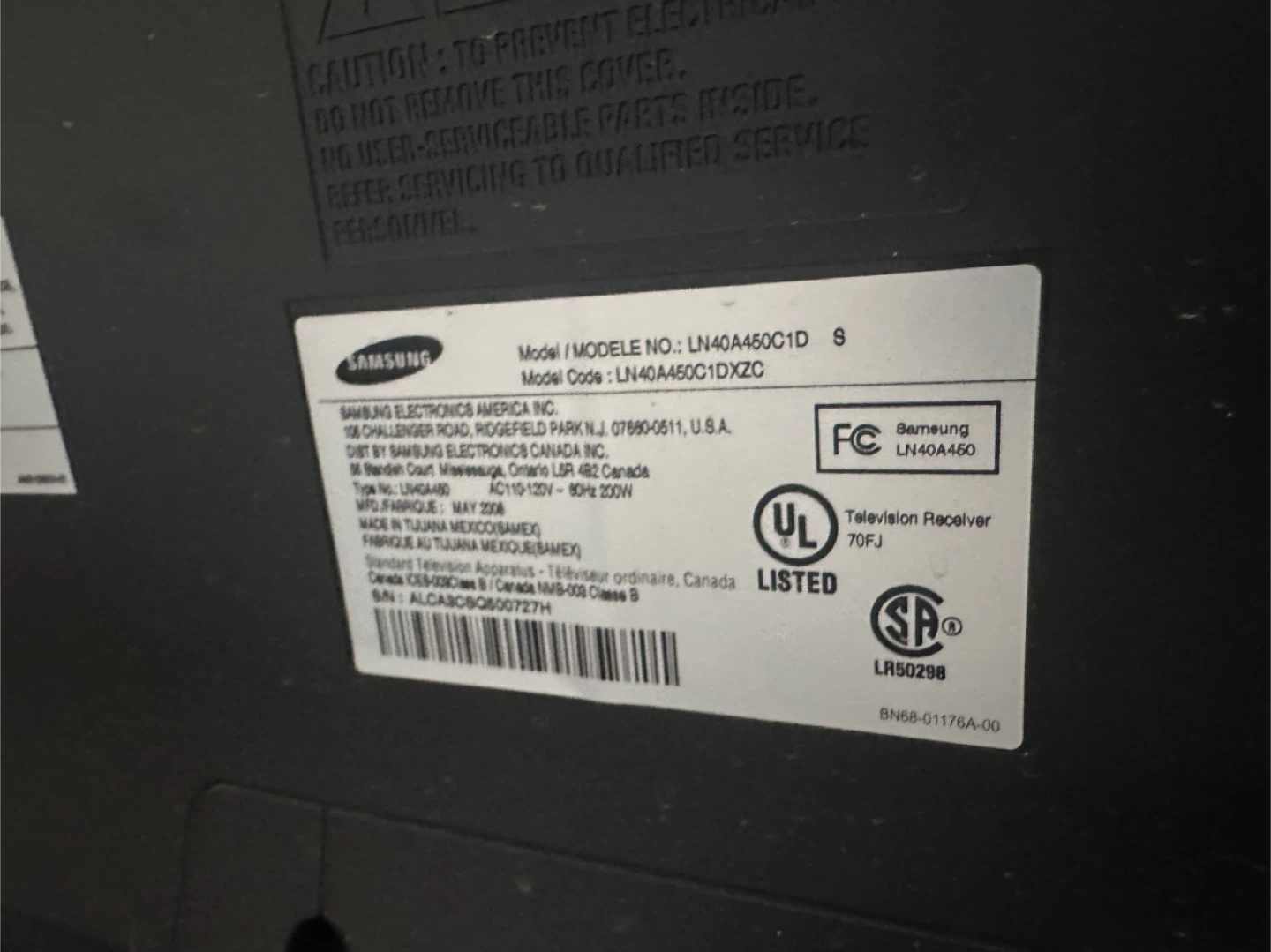 Samsung LN40A450C1D 40-inch LCD TV - photo 2