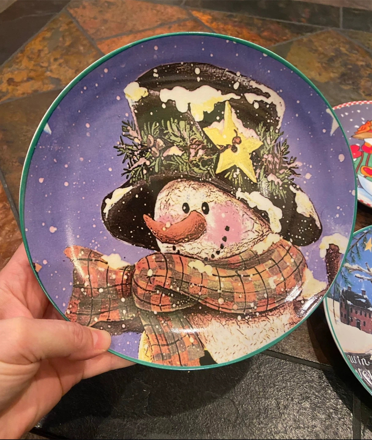 NEW CHRISTMAS Snowman Decorative Plates (Set of 4) - photo 2