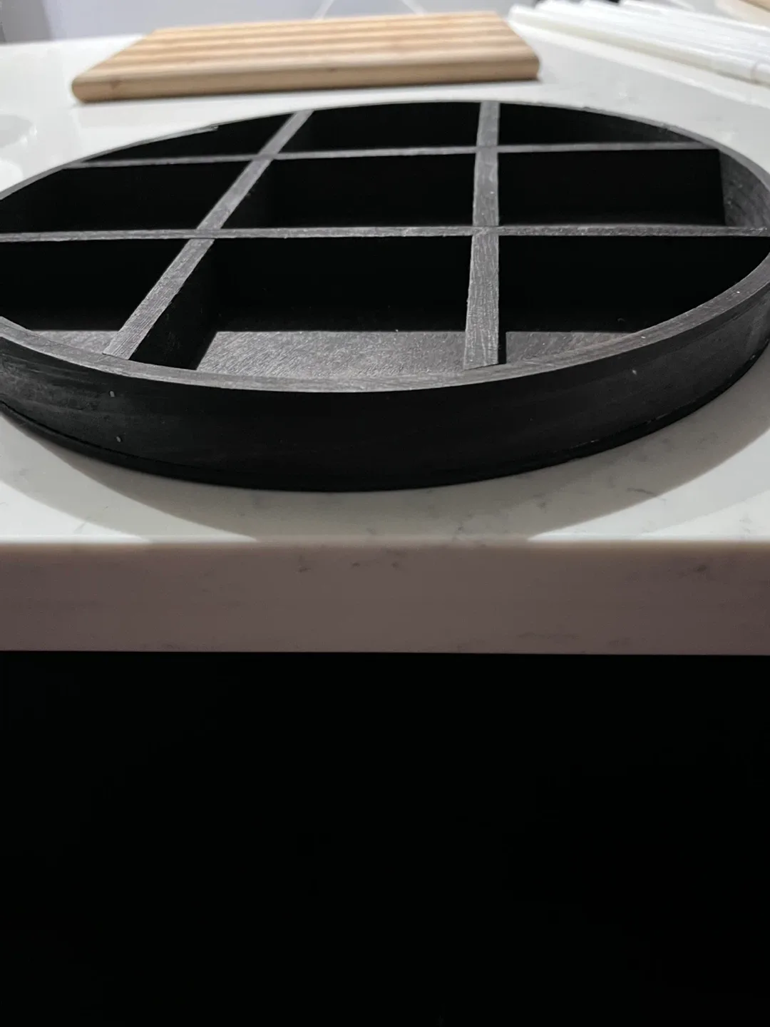 Dark Brown Wooden Round Display Box image indicator(2)