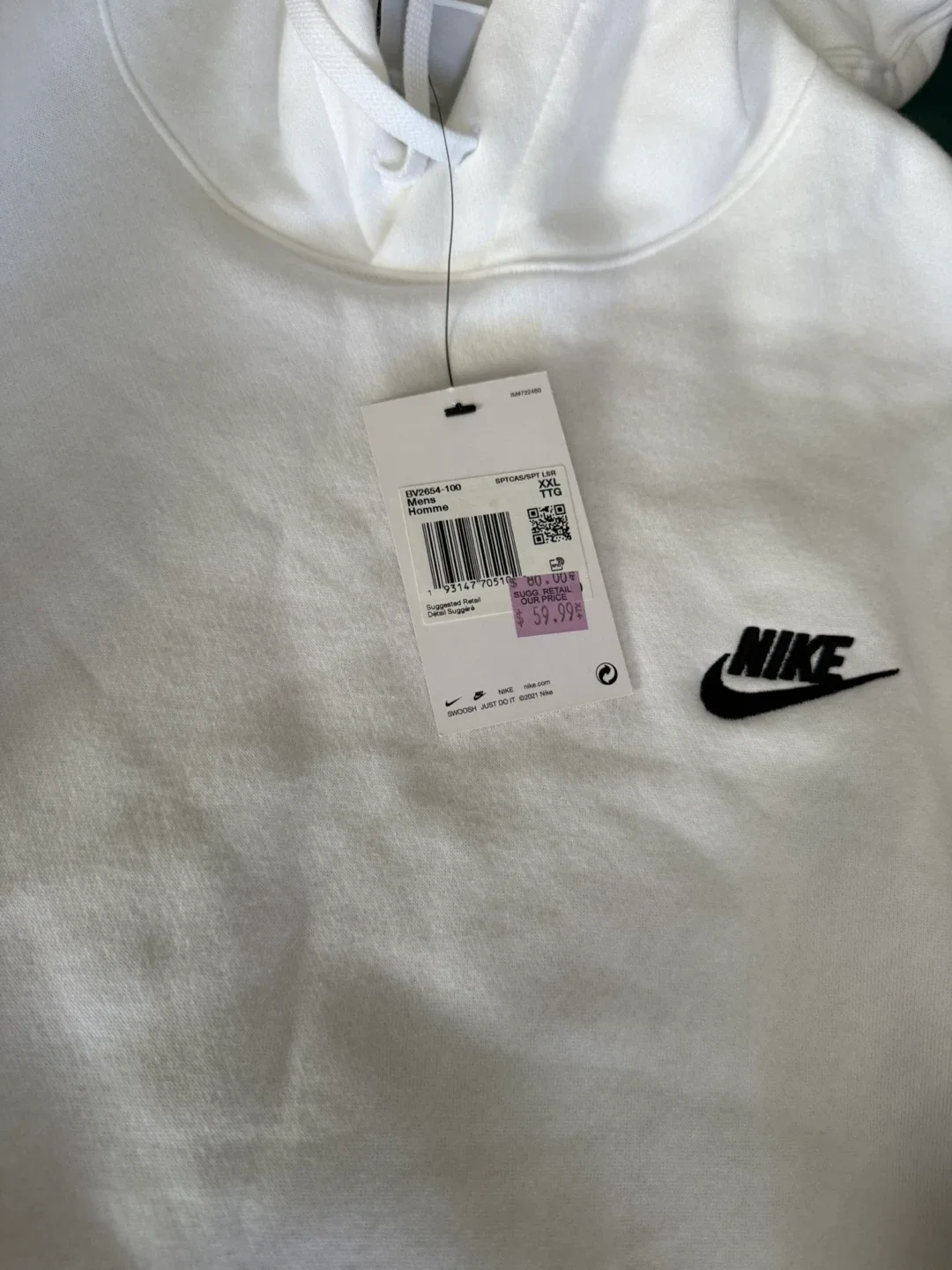New Nike Club Fleece Pullover Hoodie XXL image indicator(2)