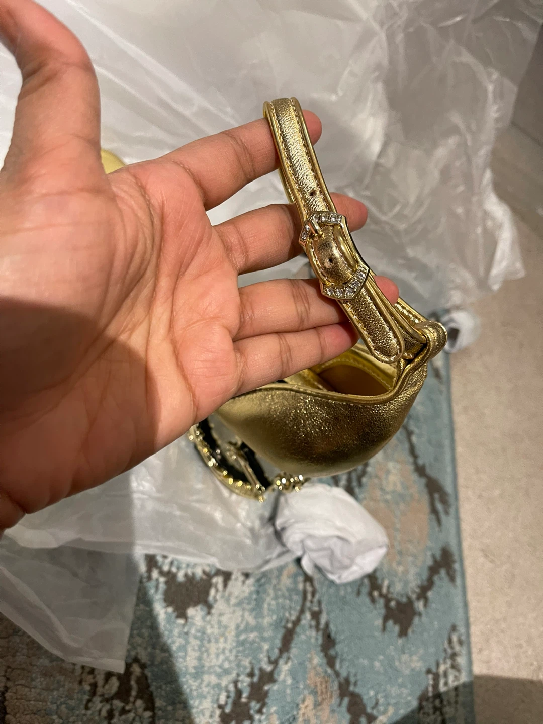Dolce & Gabbana Gold Heel Sandals - Size 38 - photo 4