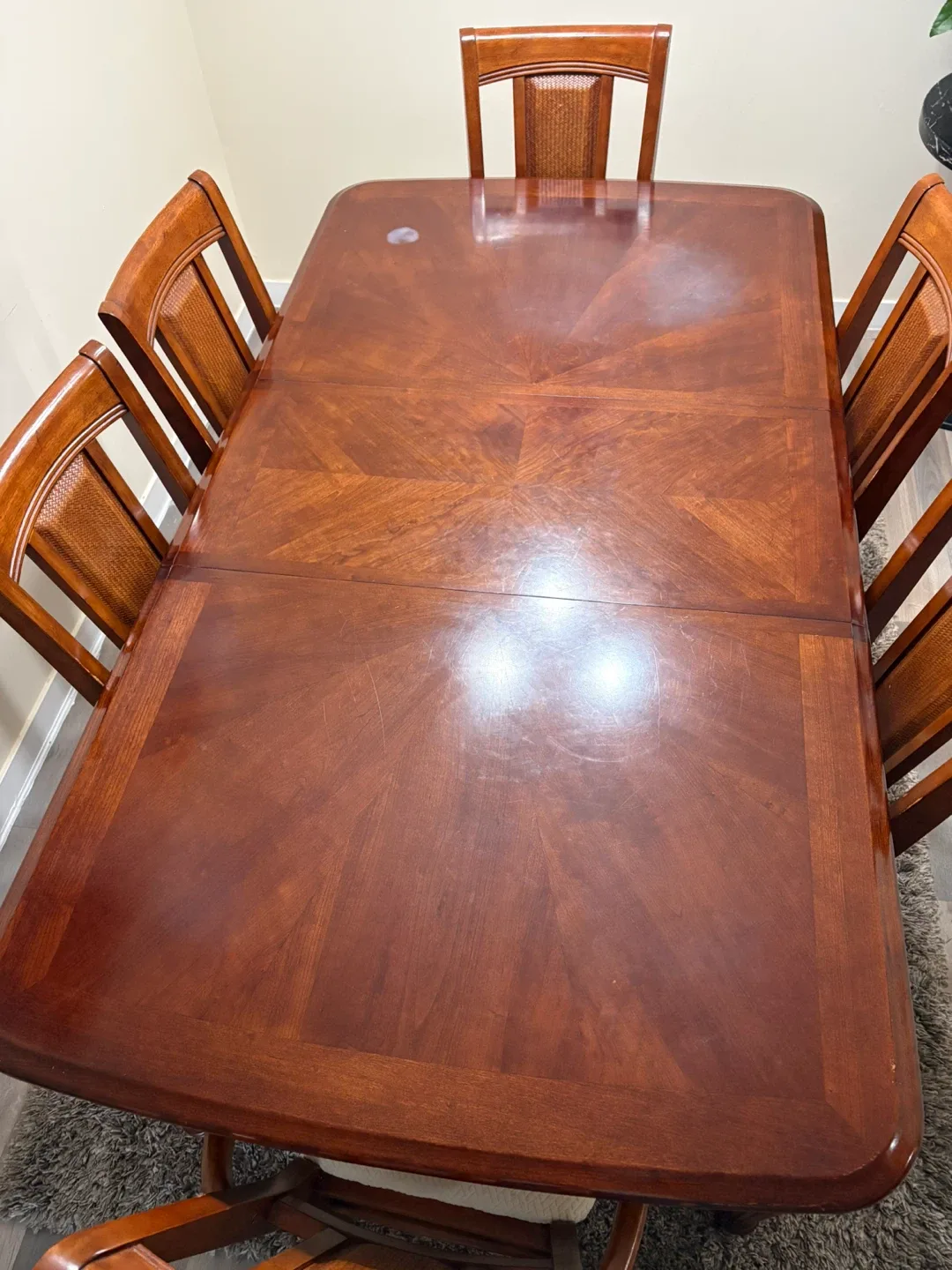 Wood Dining Table with Six Chairs image indicator(3)