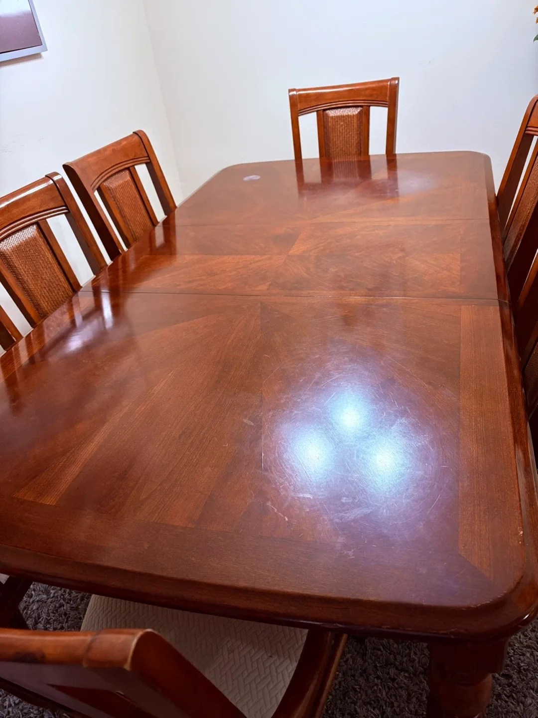 Wood Dining Table with Six Chairs image indicator(5)