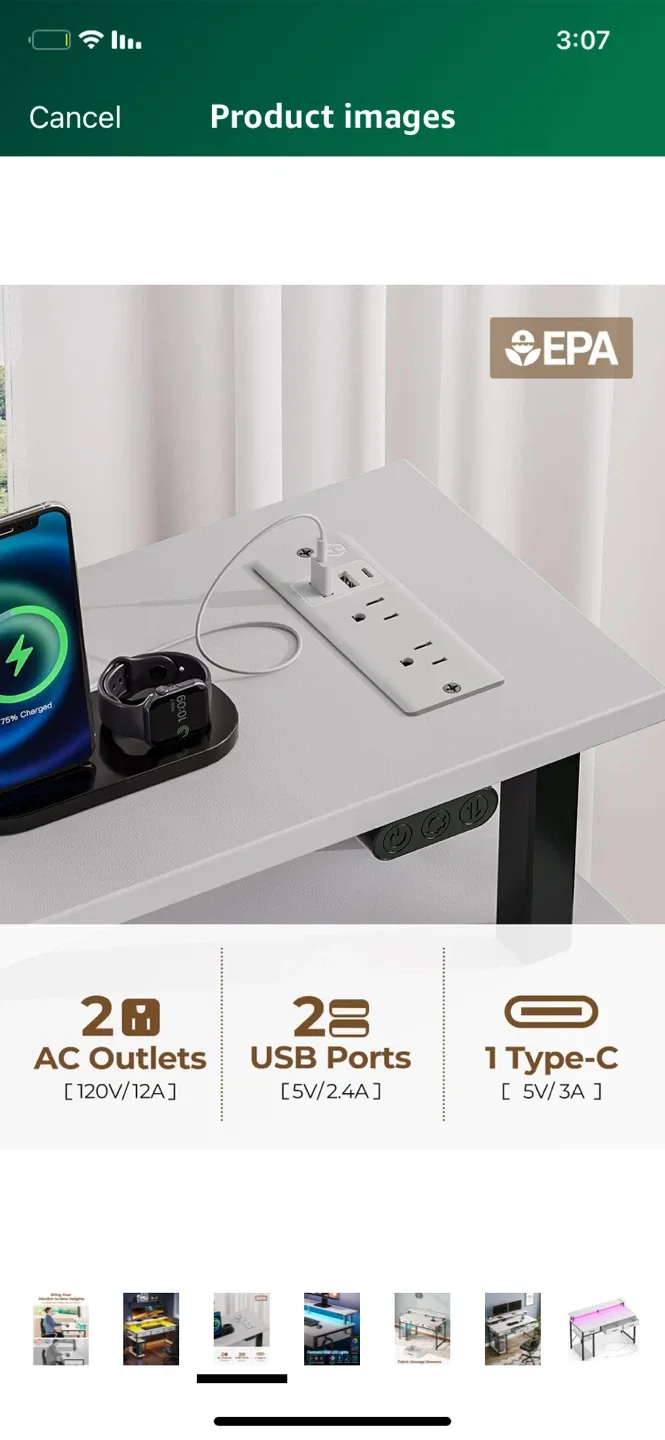 Gaming Desk with RGB LED Lights image indicator(4)