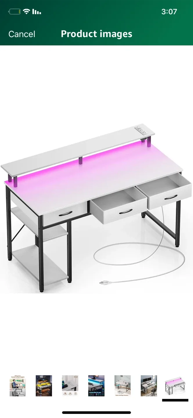 Gaming Desk with RGB LED Lights image indicator(8)