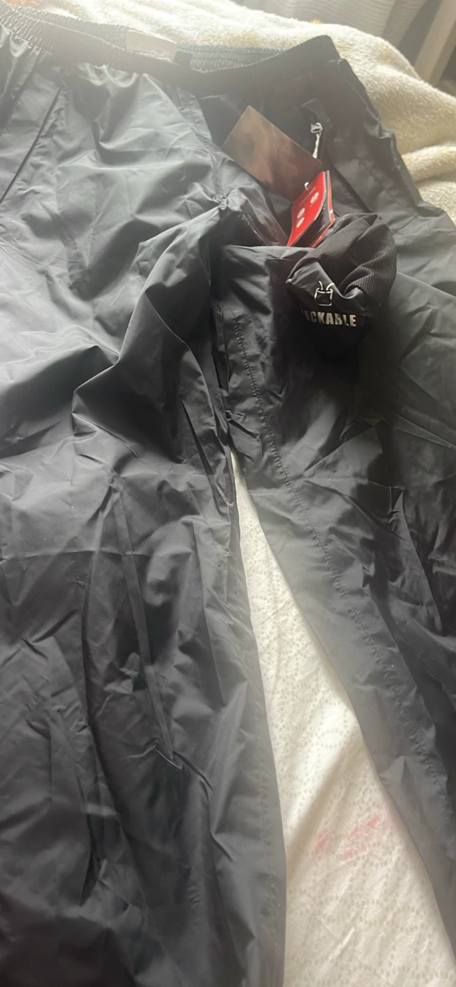 Black Rain Pants - Size Medium