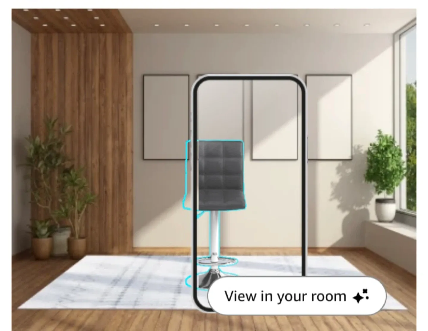 Black Adjustable Height Bar Stool image indicator(4)
