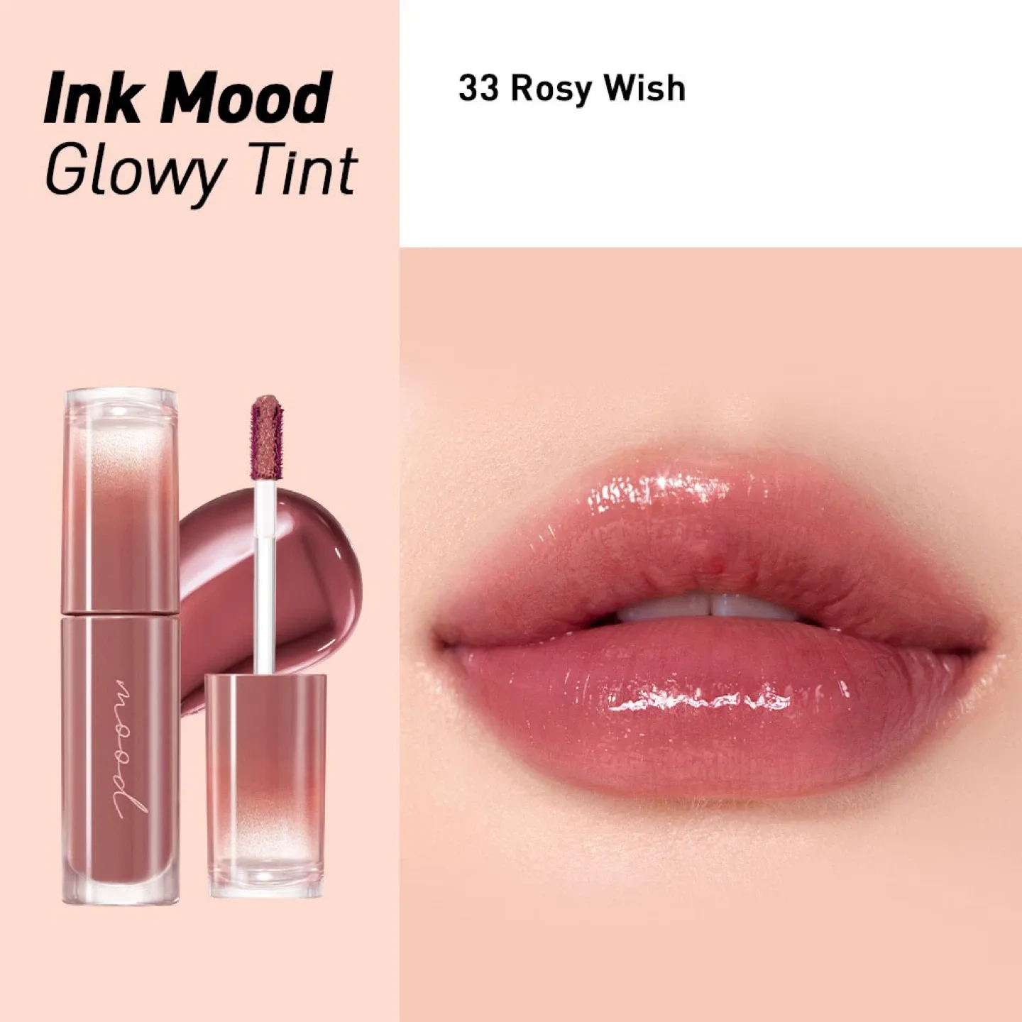 Peripera Ink Mood Glowy Lip Tint - 33 Rosy Wish image indicator(5)