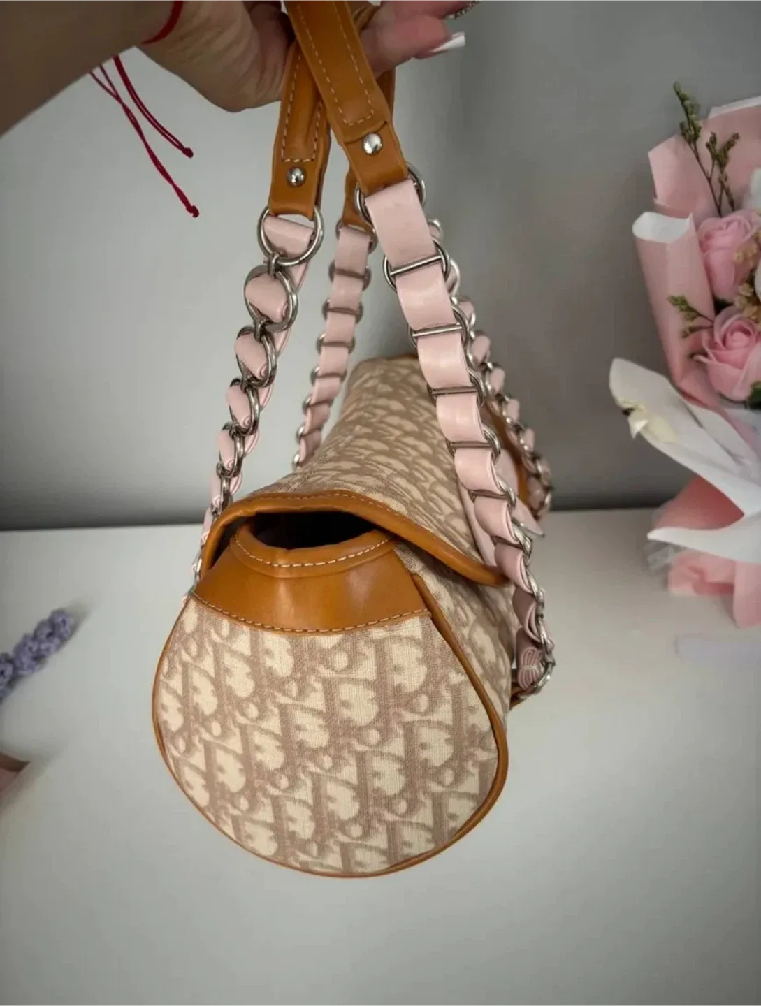 Christian Dior Beige/Pink Trotter Bag image indicator(2)
