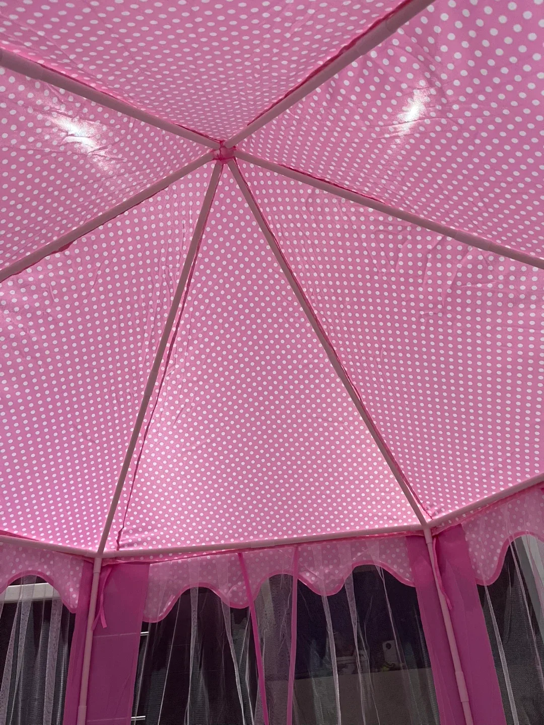 Pink Polka Dot Kids Play Tent image indicator(4)