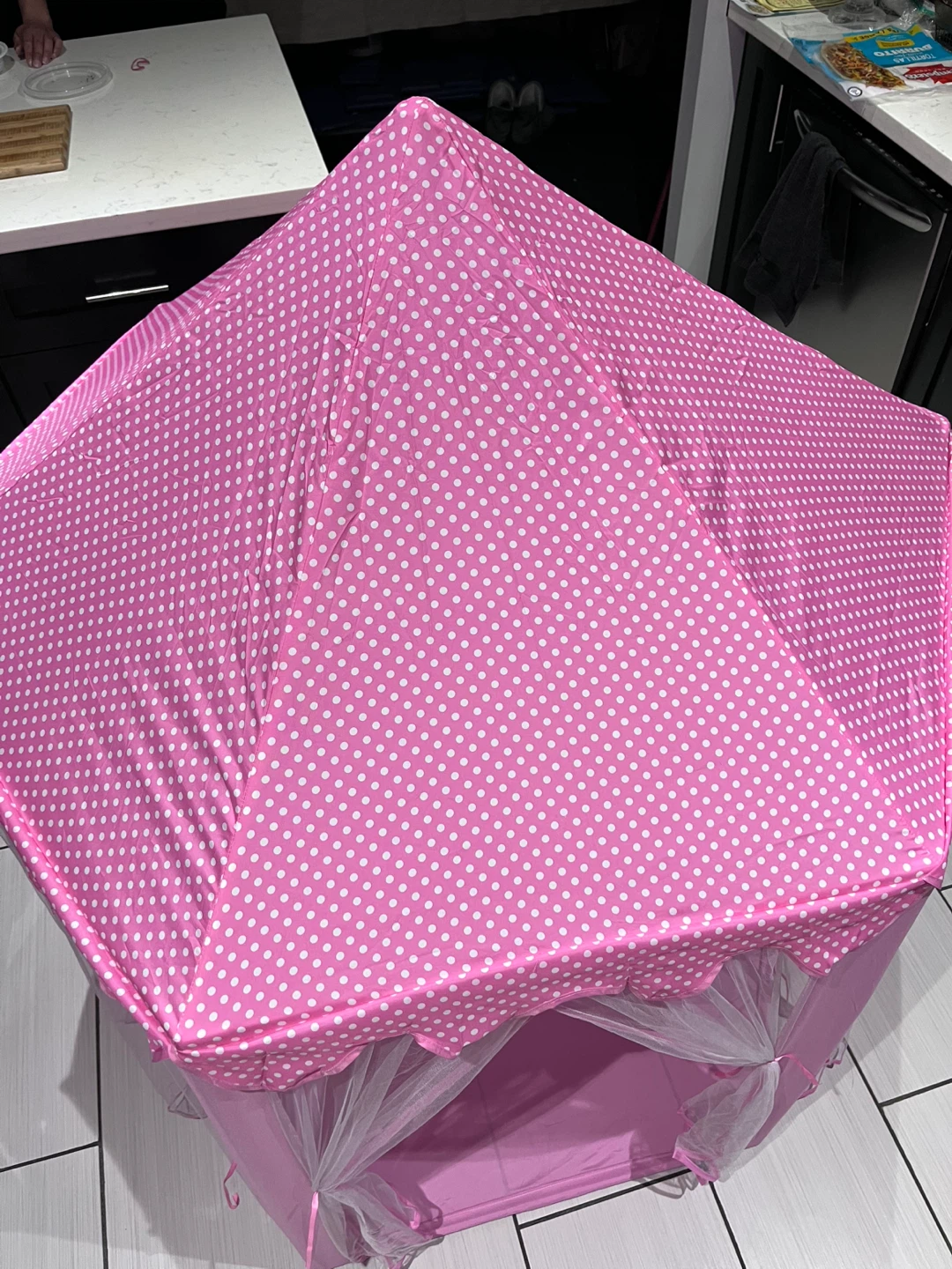 Pink Polka Dot Kids Play Tent - photo 3