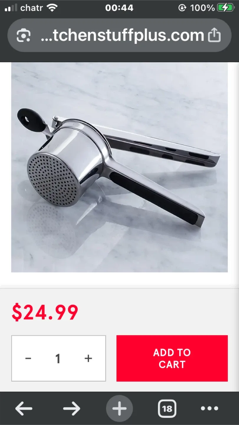 Stainless Steel Potato Masher