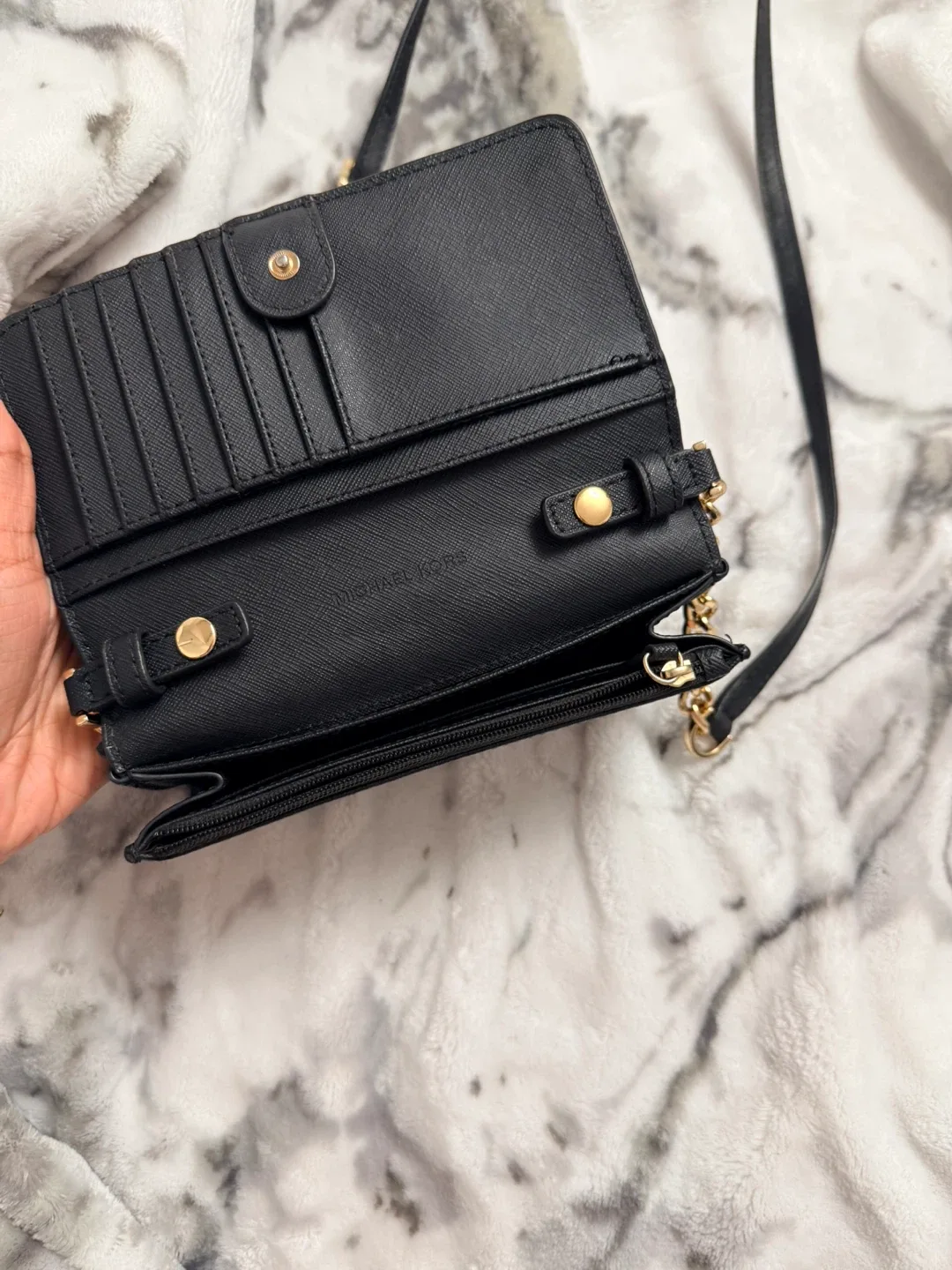 Michael Kors Black Crossbody Wallet image indicator(2)