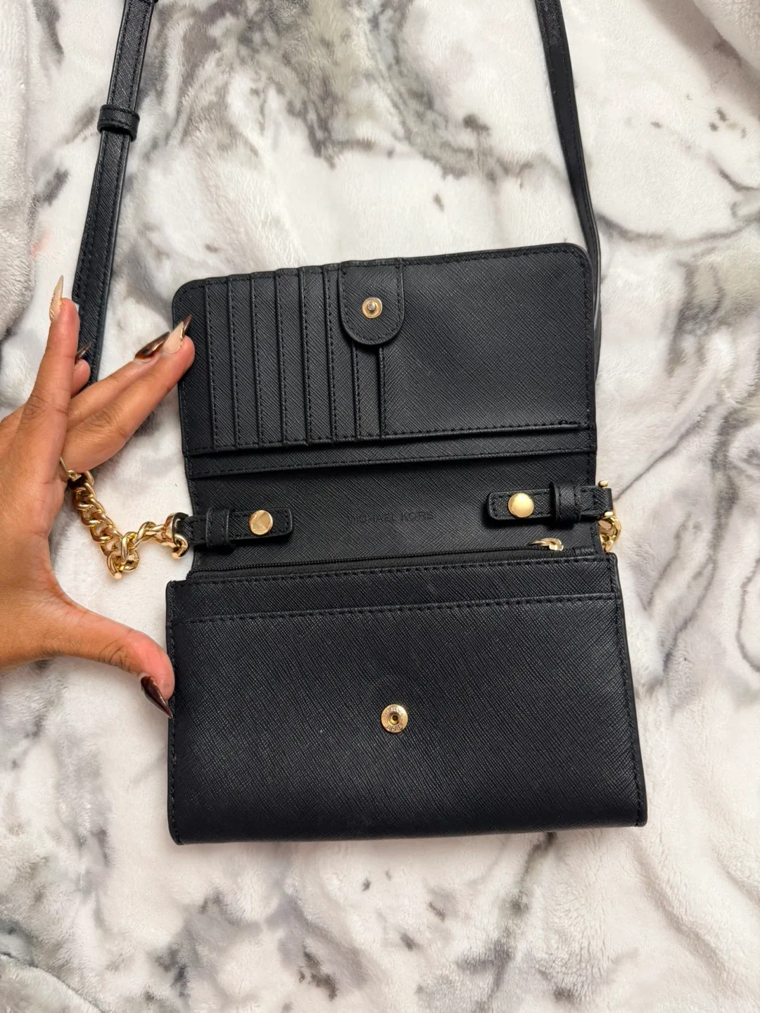 Michael Kors Black Crossbody Wallet image indicator(3)