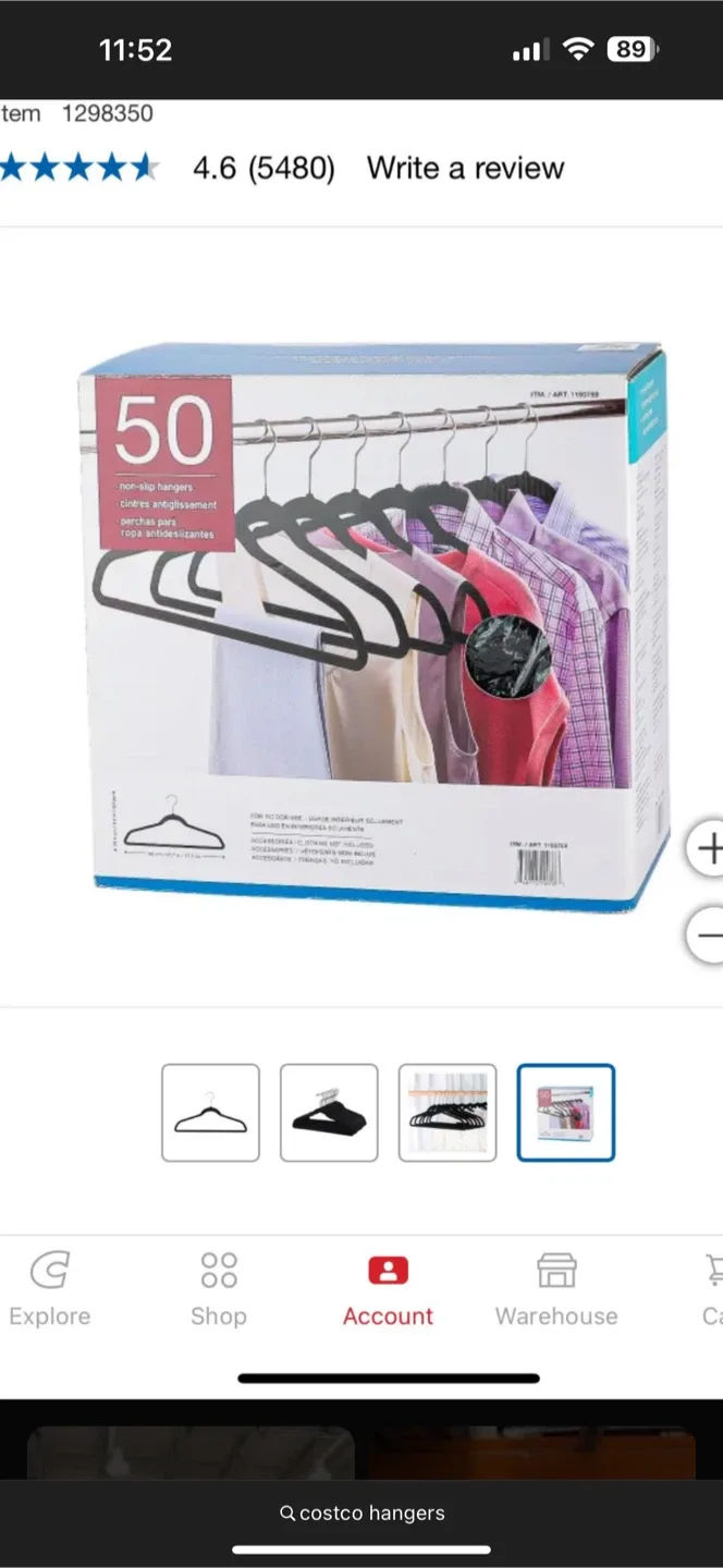 Costco Non-Slip Hangers - 80pcs image indicator(2)