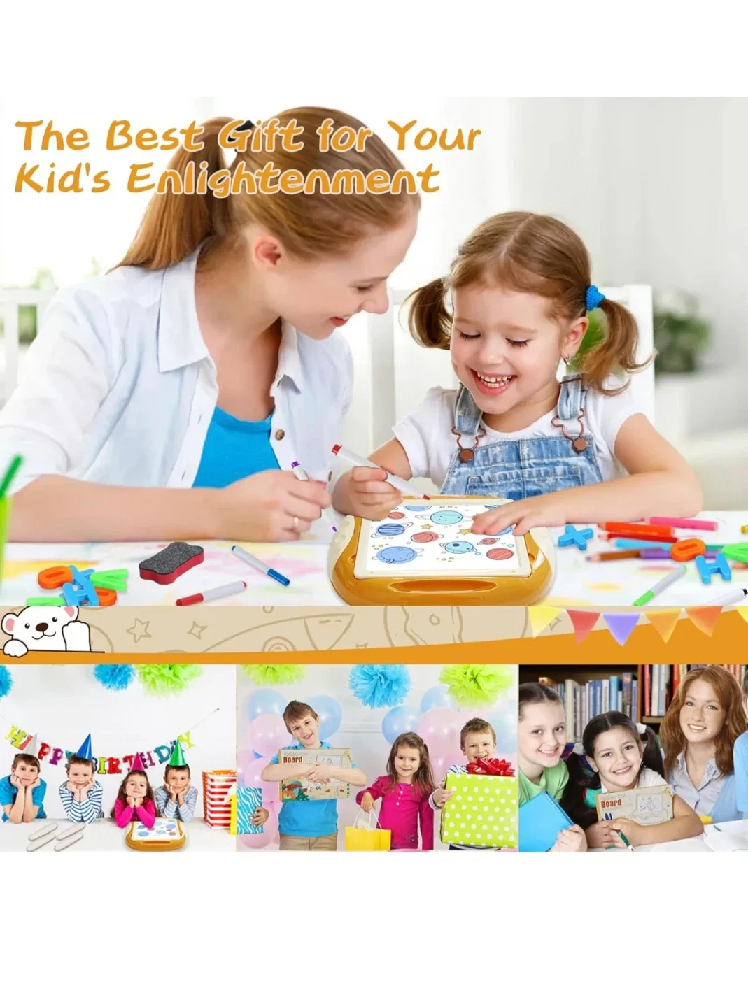 Toddler Toys Board - Kids Drawing Board image indicator(8)