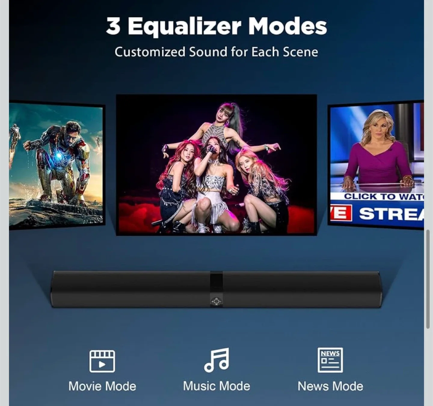 KY-8000 Soundbar Speaker with Bluetooth image indicator(6)