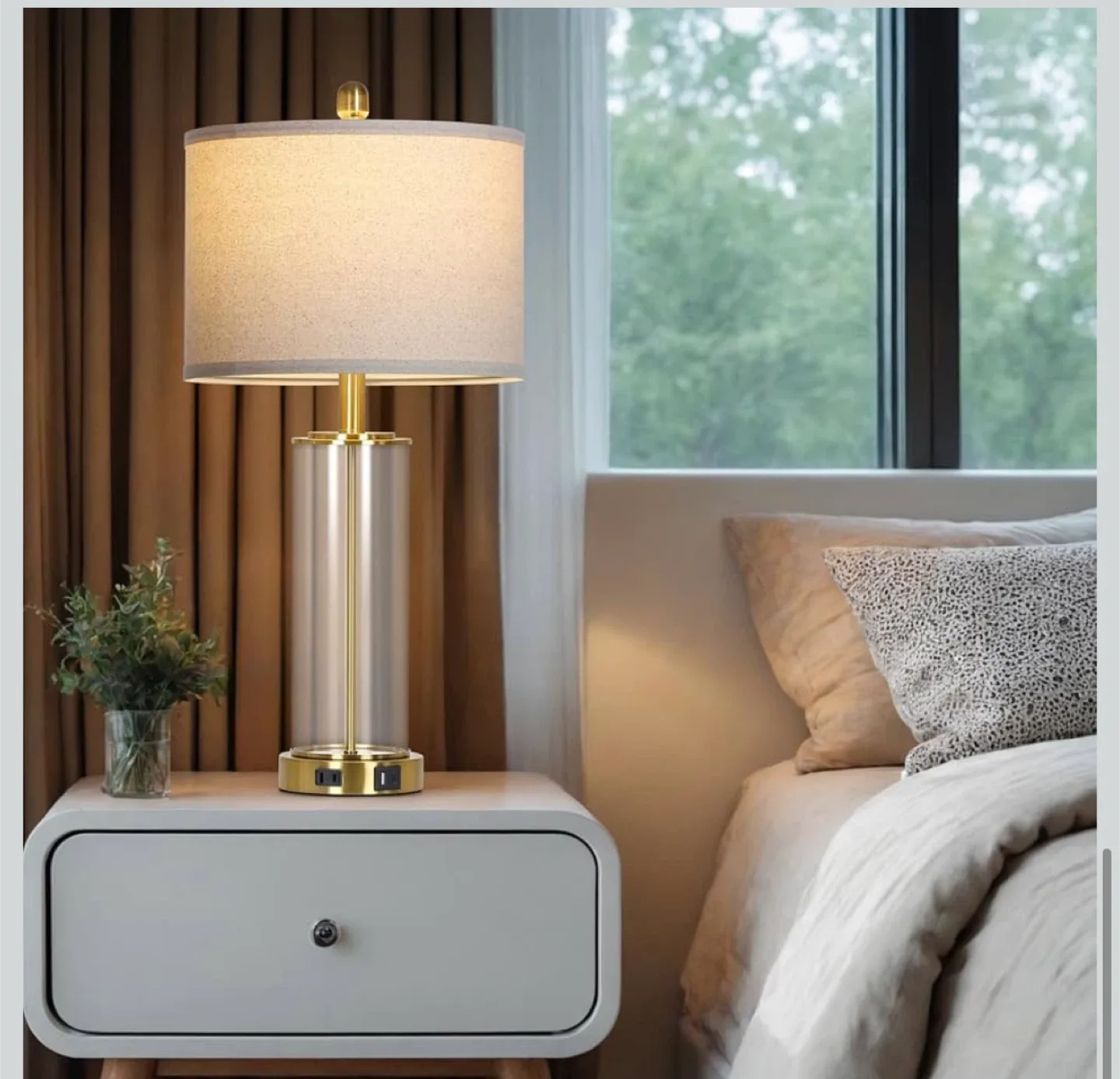 Table Lamps with USB Ports - Set of 2 image indicator(5)