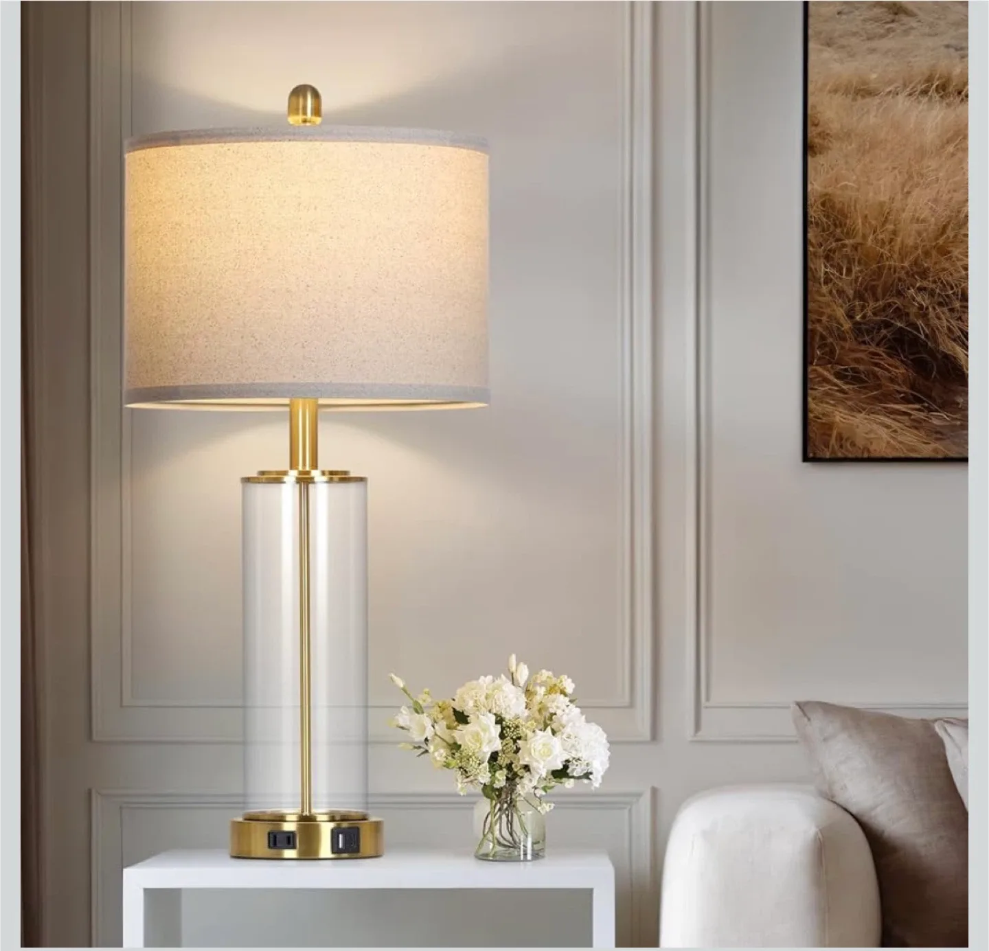 Table Lamps with USB Ports - Set of 2 image indicator(6)