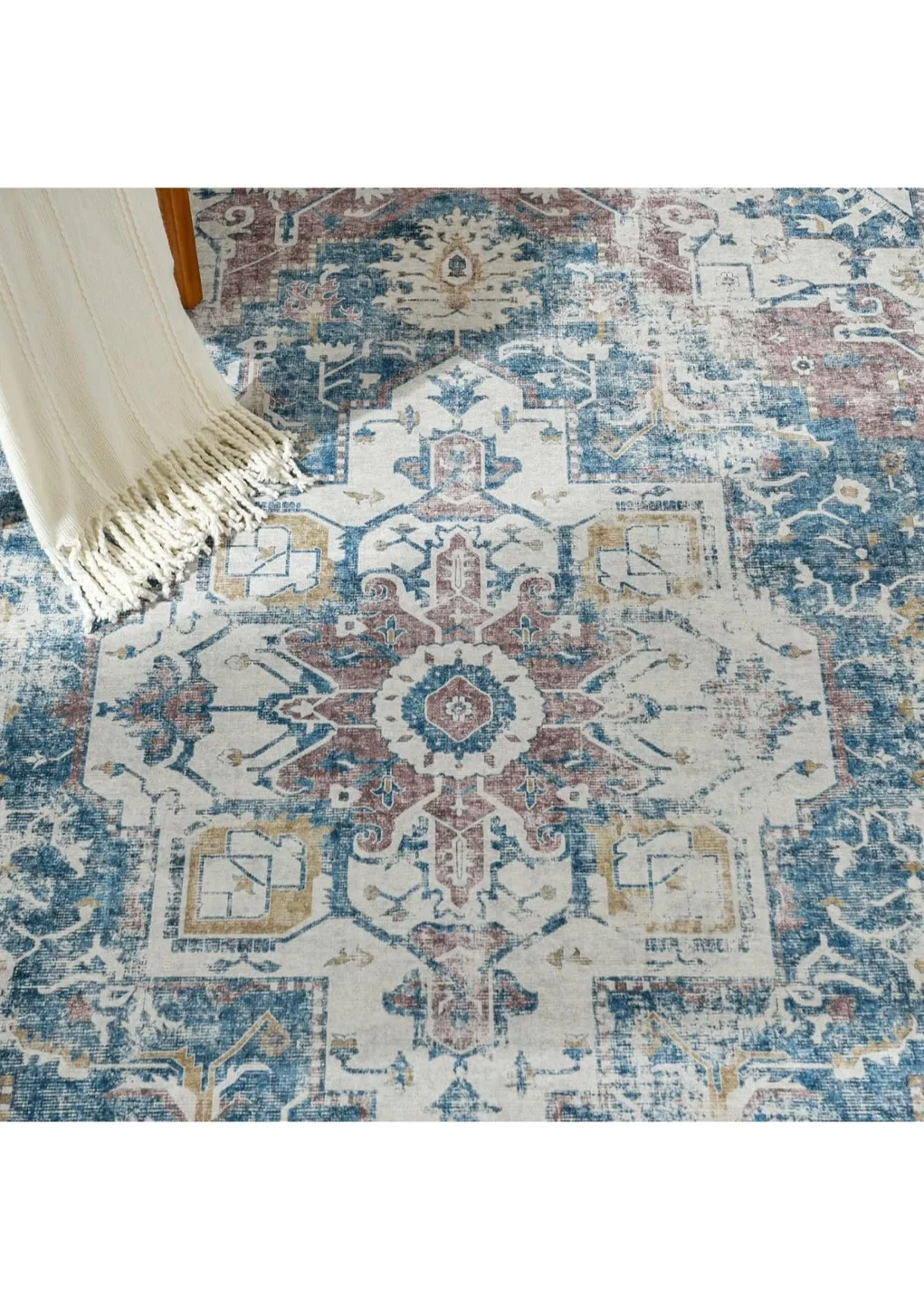 jinchan Area Rug 8x10 Washable Vintage Rug image indicator(9)