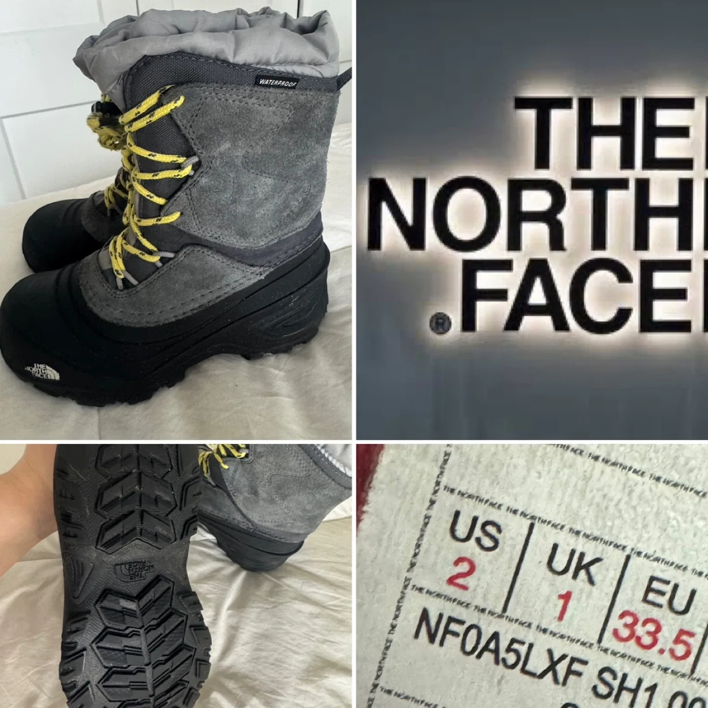 Size 2 THE NORTH FACE Kids Winter Waterproof Boots