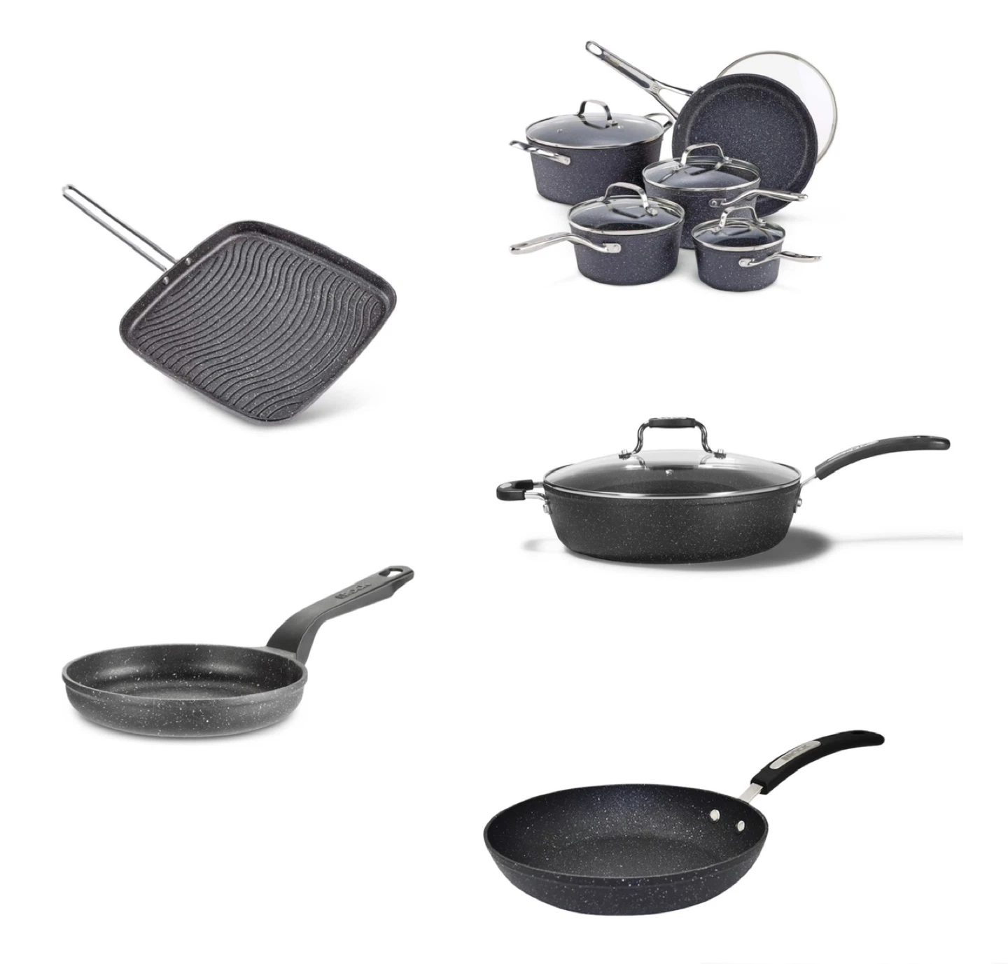 The Rock Cookware - Pots & Frypans - 15pcs