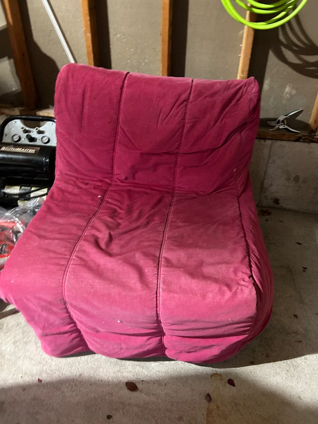 Ikea Pink Corduroy Convertible Chair Bed