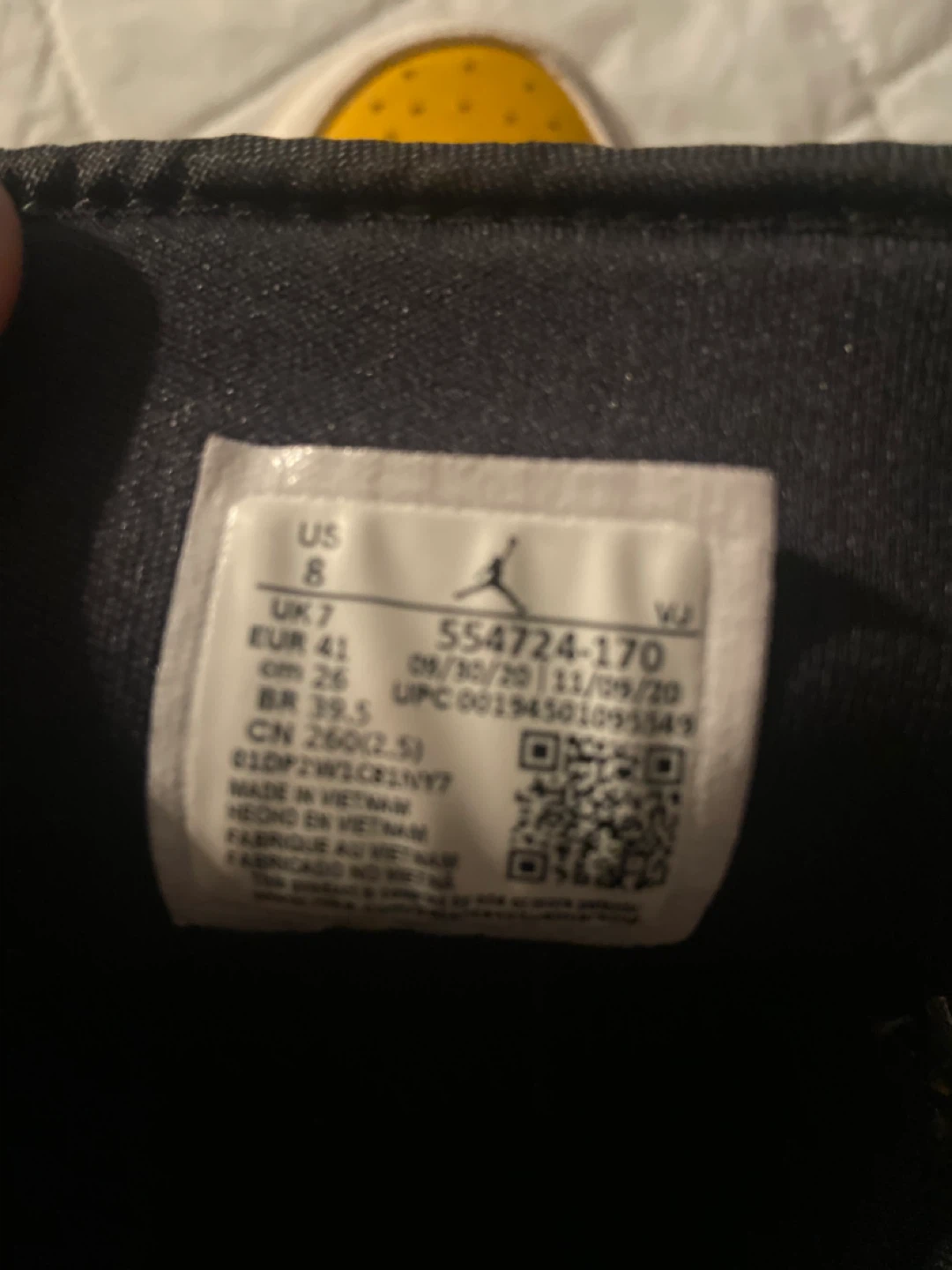 Air Jordan 1 Mid Yellow/White, US 8 - photo 5