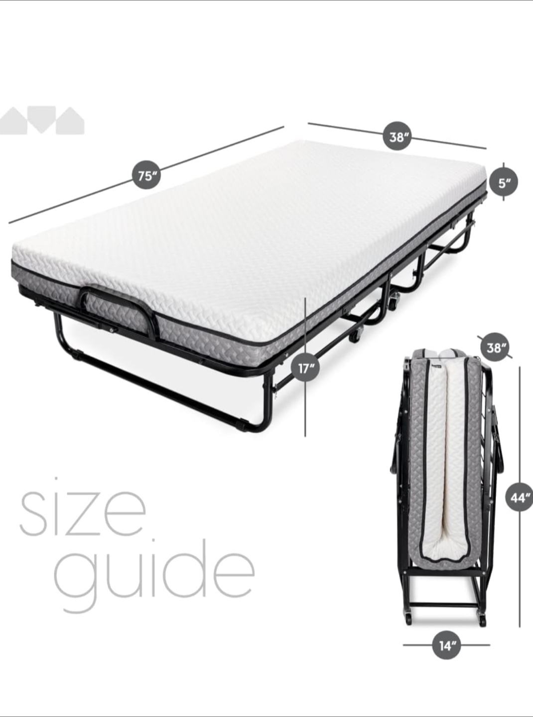 Folding Rollaway Bed - Twin Size - photo 3
