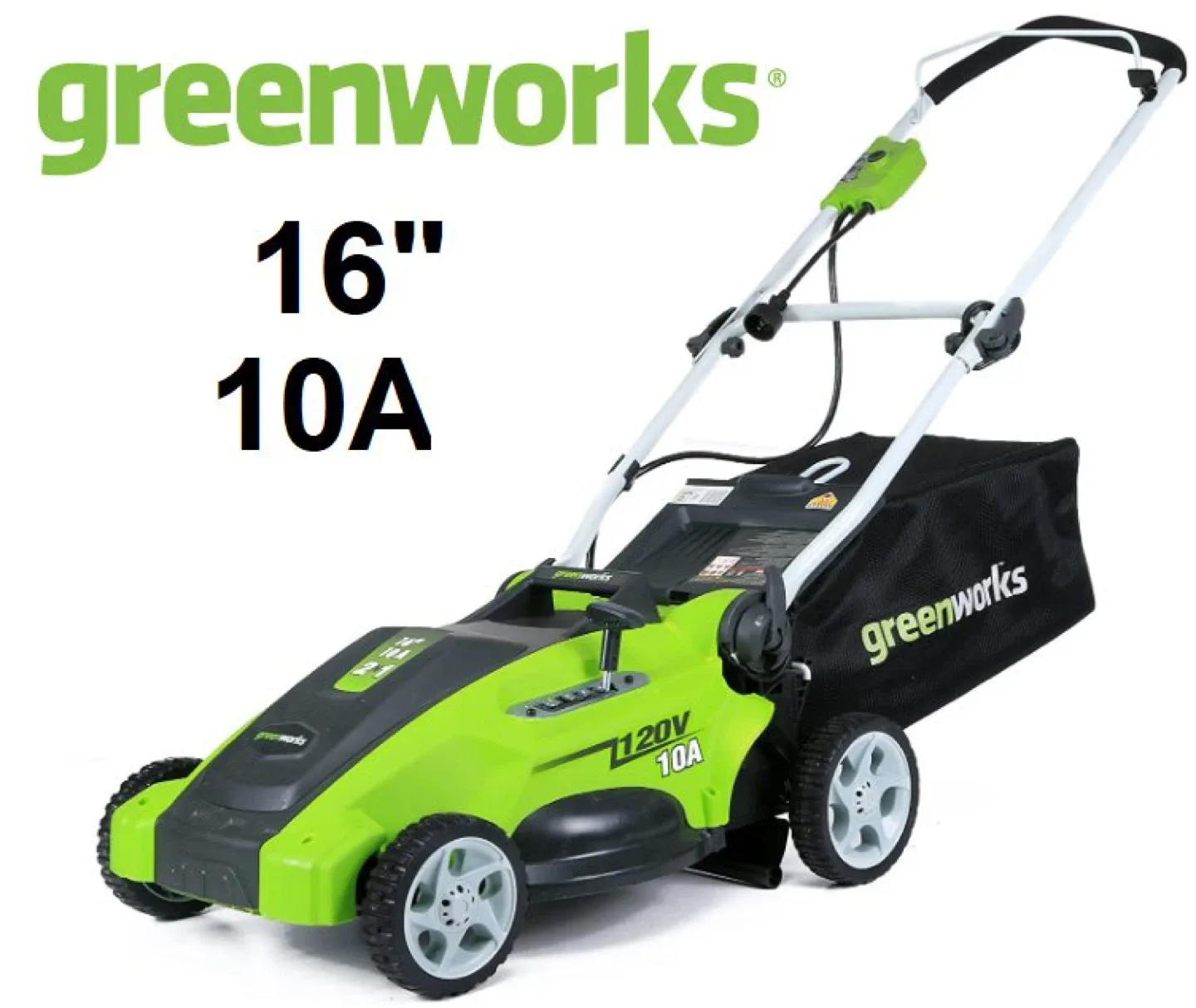 Greenworks 16-inch 10A Electric Lawn Mower