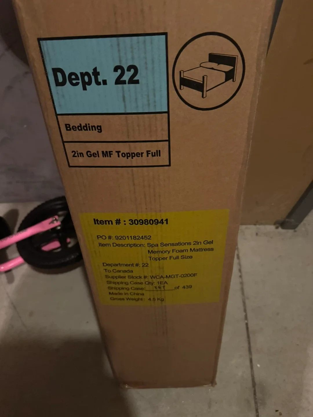 Zinus 2in Gel Memory Foam Mattress Topper - Full image indicator(3)