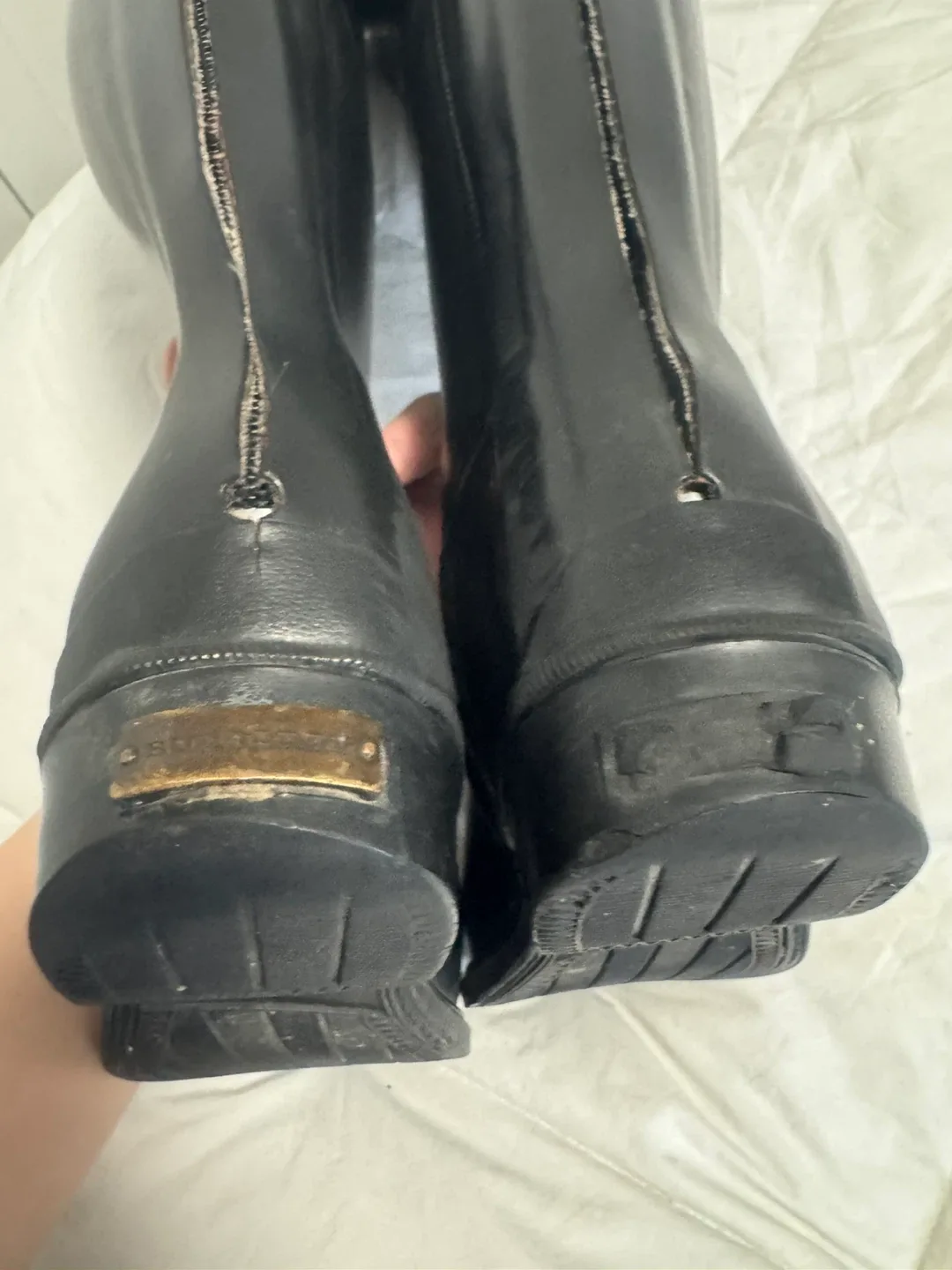 Ladies Size 37/ 6.5 - 7 Burberry Tall Knee High Rain Boots image indicator(8)