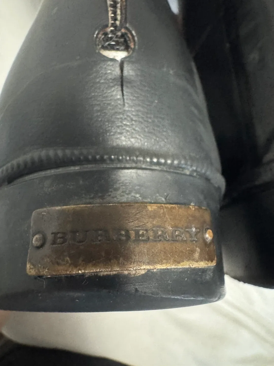 Ladies Size 37/ 6.5 - 7 Burberry Tall Knee High Rain Boots image indicator(10)