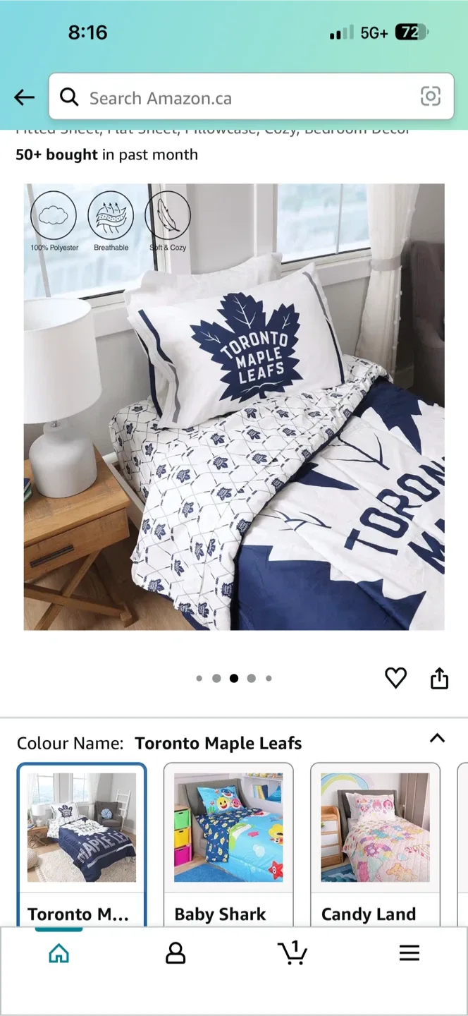 Toronto Maple Leafs Twin Size Bedding Set image indicator(5)