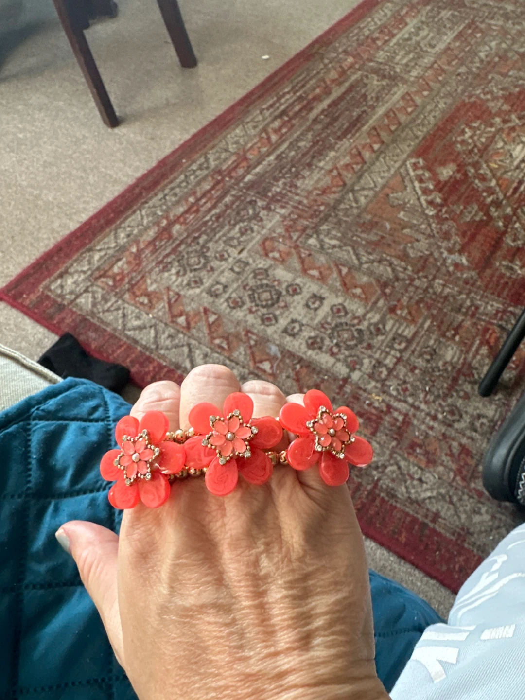 Red Flower Ring - photo 2