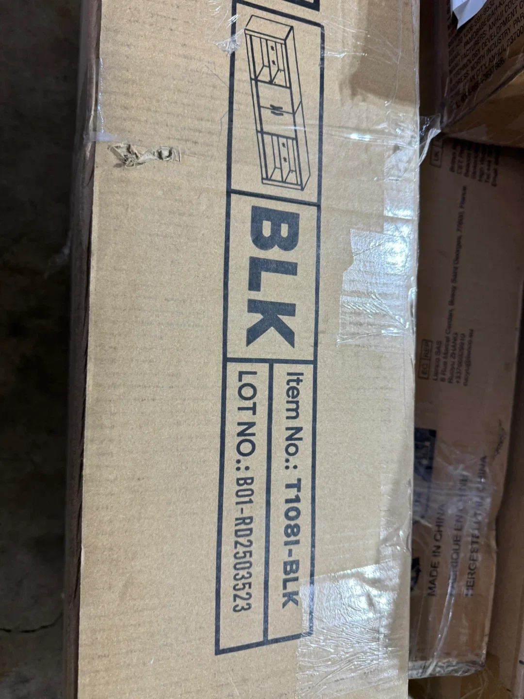 Bestier 70" Black Led TV Stand - New in Box image indicator(2)