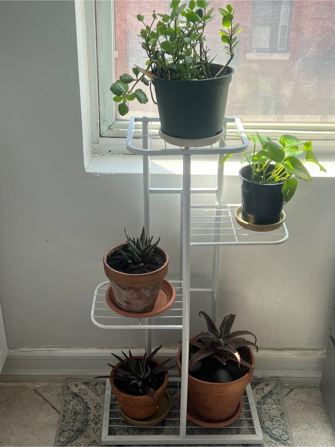 White Metal Plant Stand - Indoor/Outdoor - photo 2