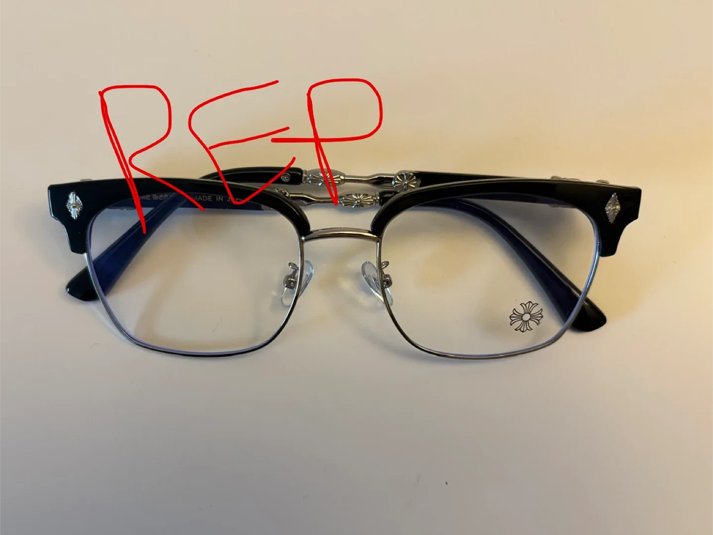 Chrome Hearts Eyeglasses - Black & Silver