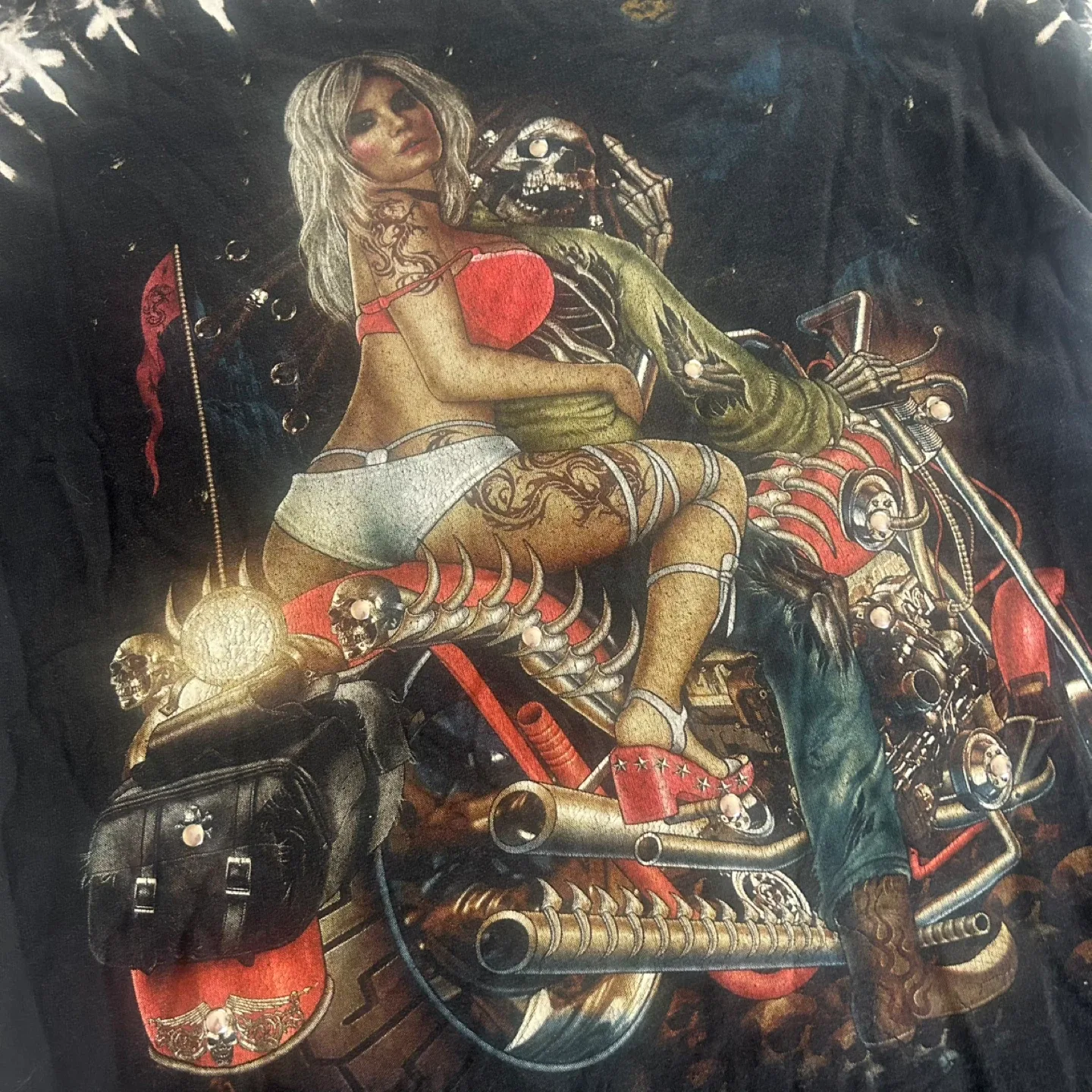 Skull Biker Two Sided Shirt (Dixie&Bloor) thumbnail