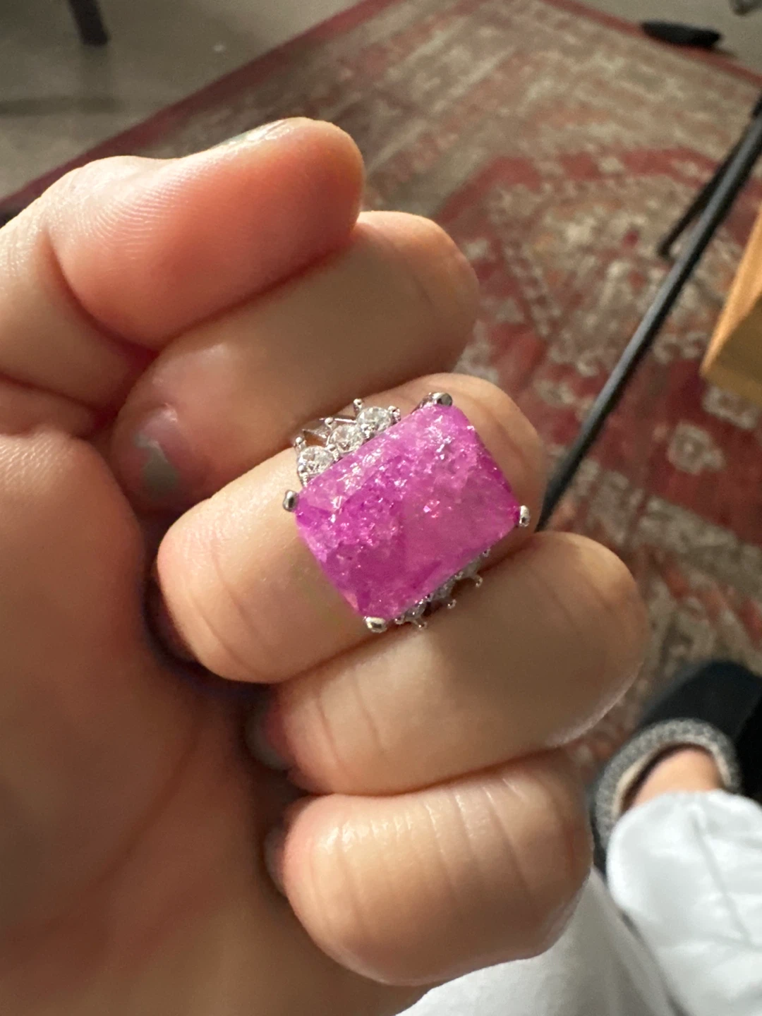 Pink Stone Ring - photo 2