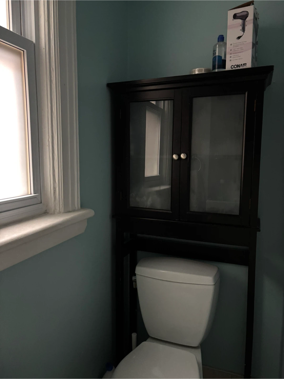 Black Over-the-Toilet Storage Cabinet - photo 2