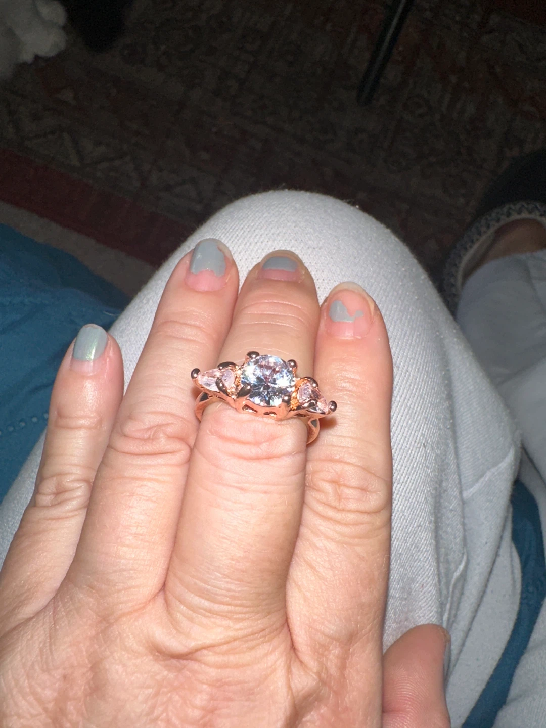 Rose Gold Ring with Cubic Zirconia