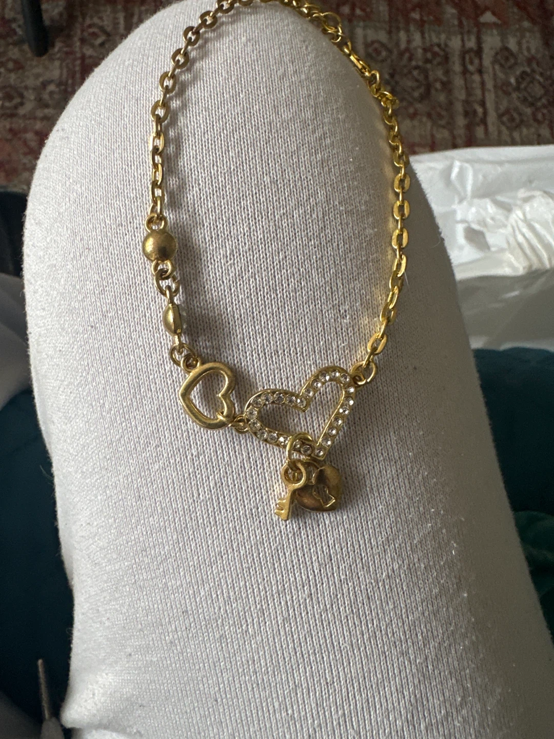 Gold Heart Charm Necklace