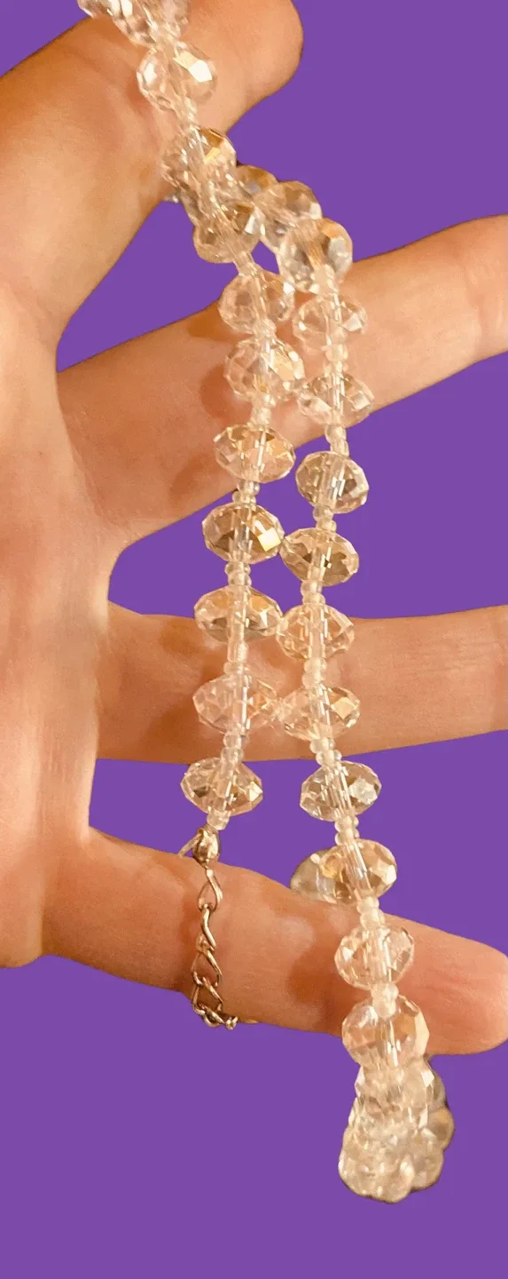 Beaded Crystal Necklace 16” long image indicator(7)