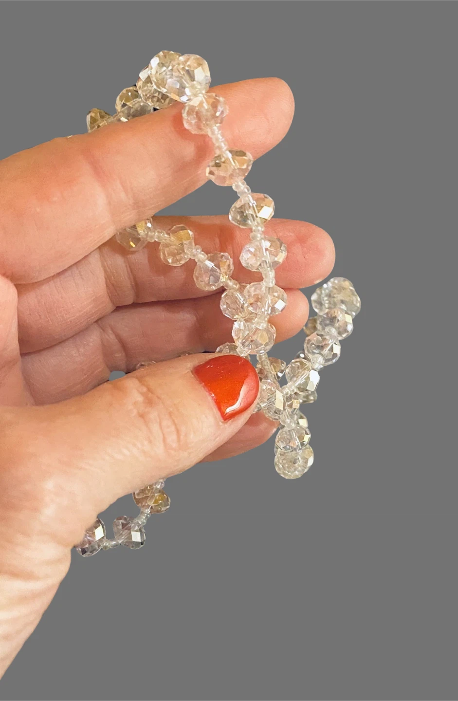 Beaded Crystal Necklace 16” long - photo 5