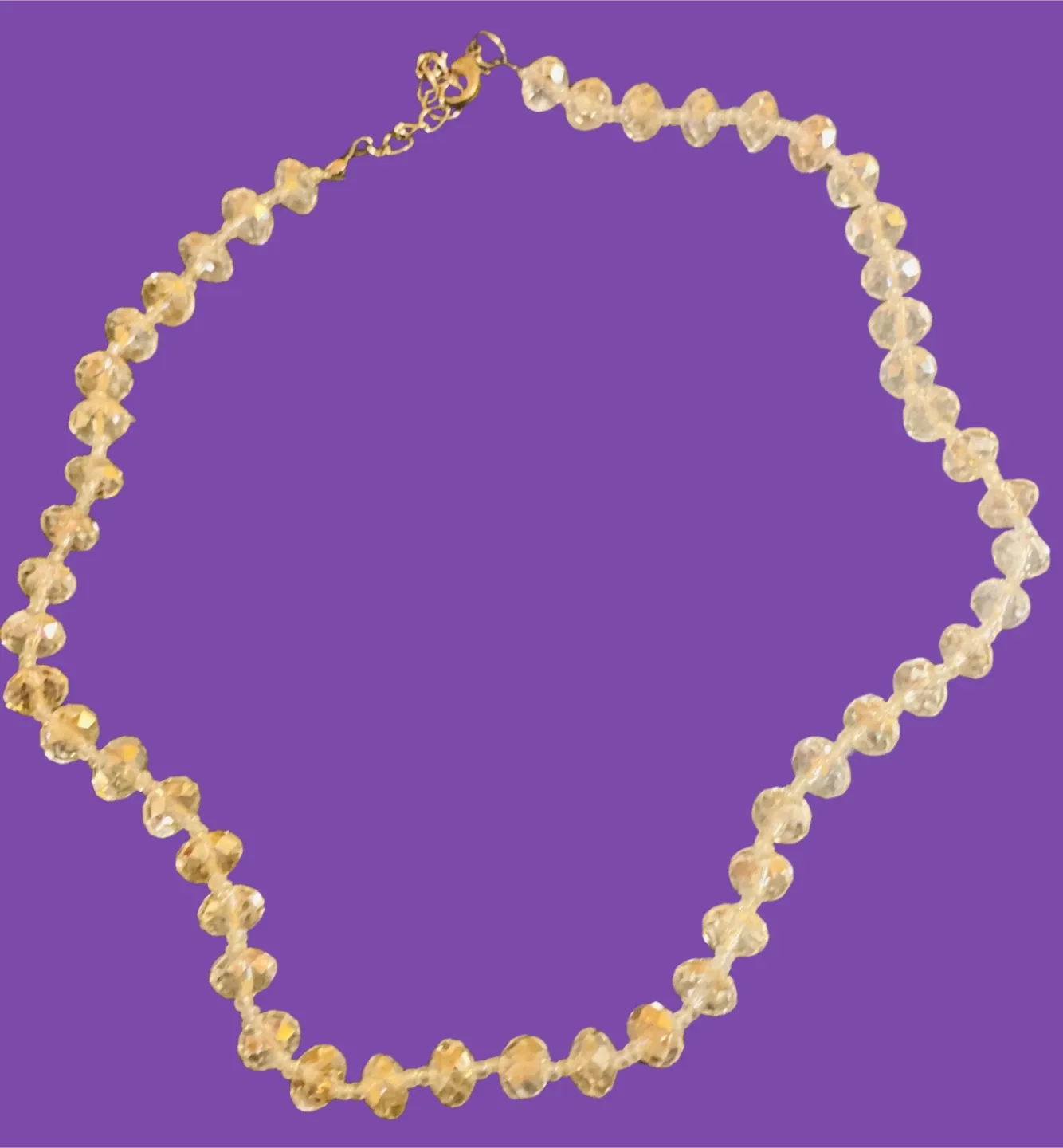 Beaded Crystal Necklace 16” long image indicator(9)