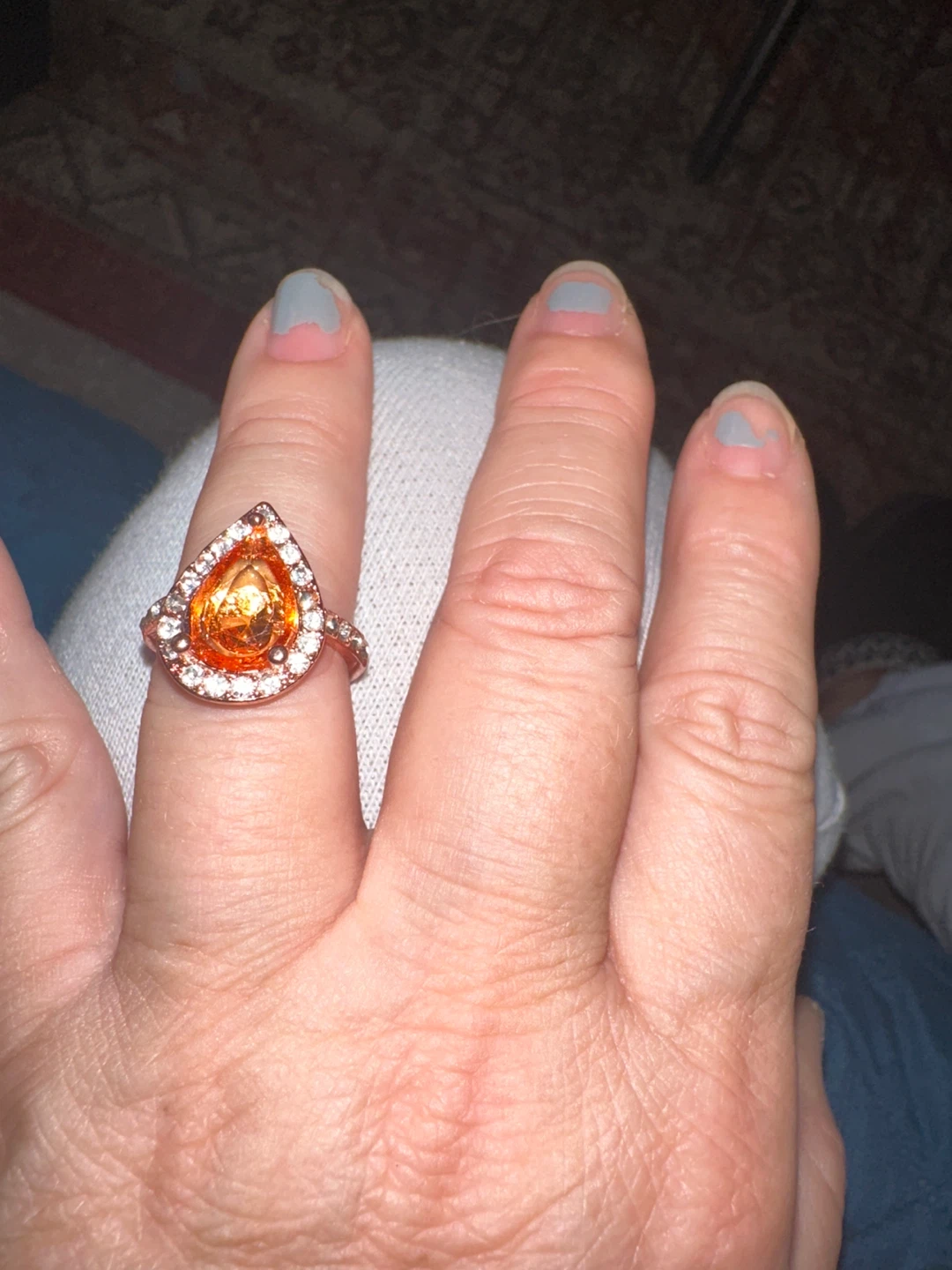 Orange Stone Ring