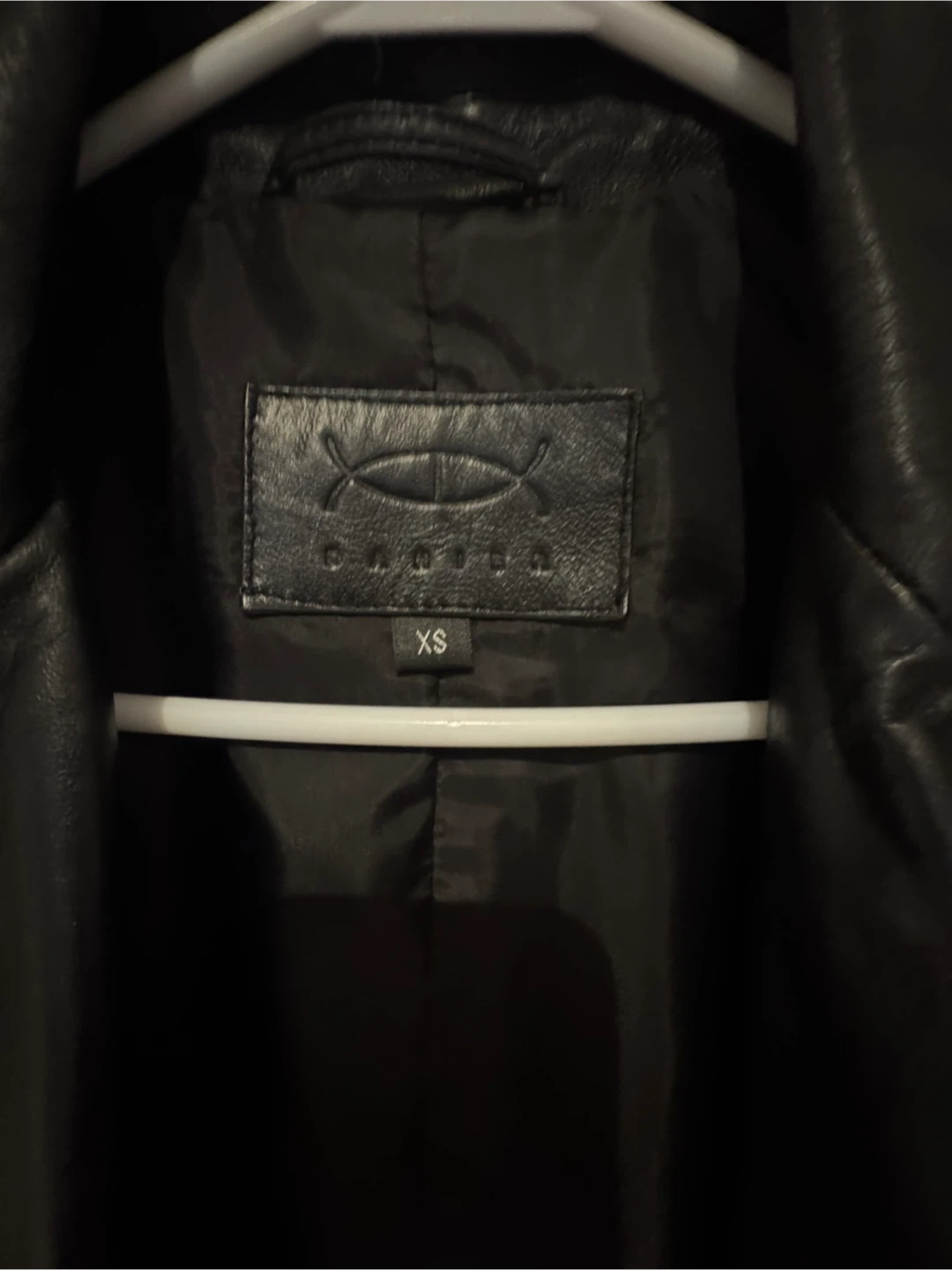 Danier Black Leather Trench Coat - Size S/XS - photo 3